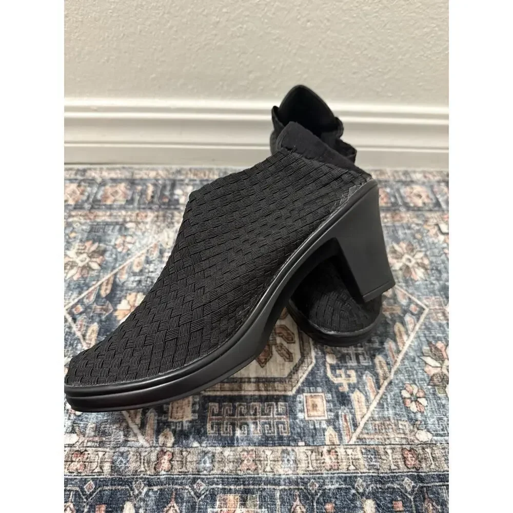 CORKYS size 10 HOT" Woven Black Comfort Stretch Booties w/ HEEL New - Picture 2 of 6